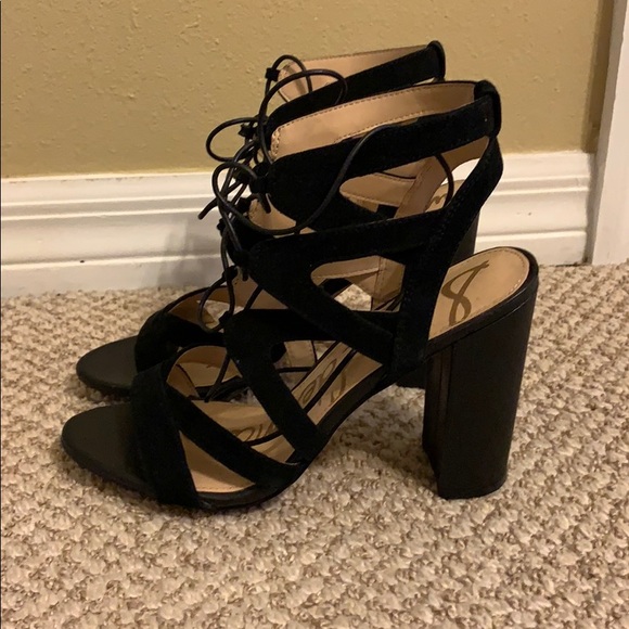 Sam Edelman yardely lace up block heels - Picture 1 of 3